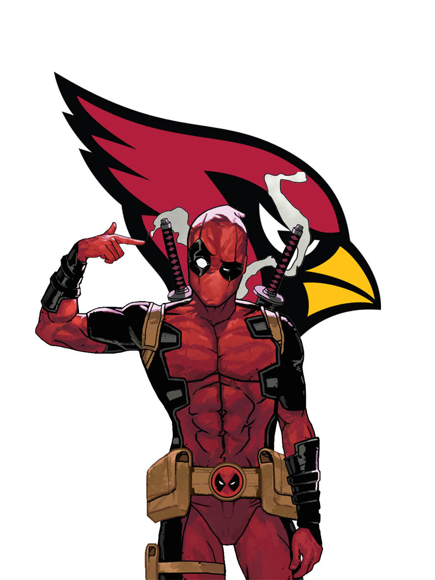 Arizona Cardinals Deadpool Logo vinyl decal